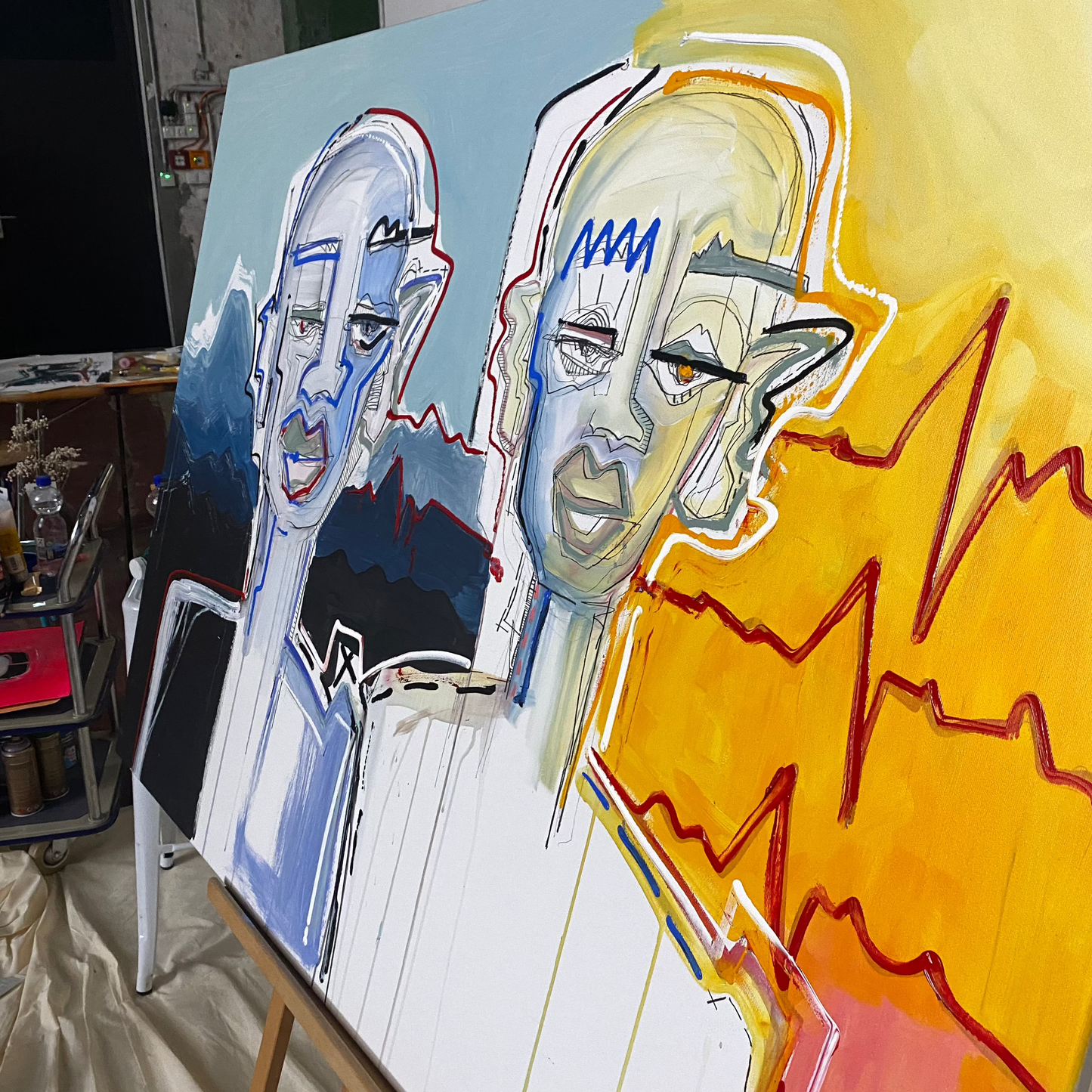 FACES ON CANVAS 01 "MEIN BRUDER" - 140x100CM